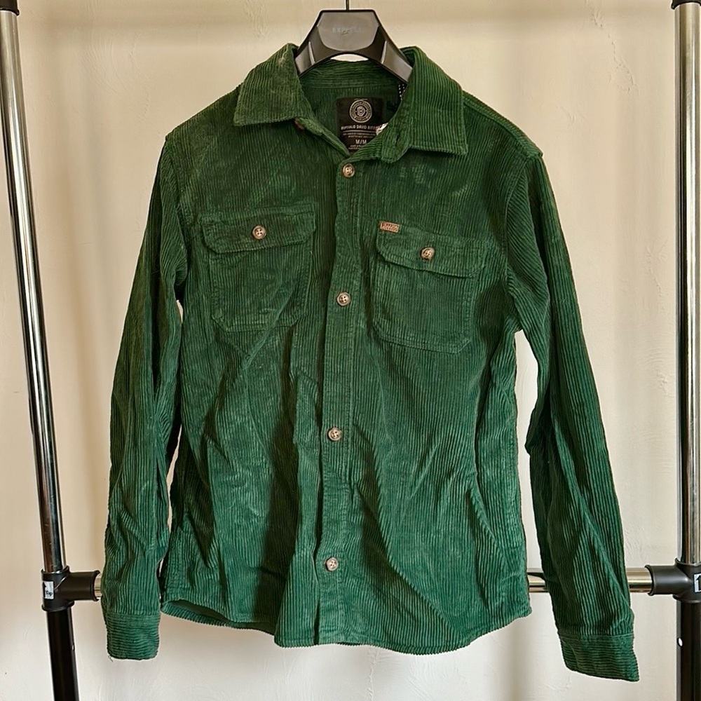 Buffalo Davis Bitton Green Flannel